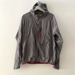 Nathan Stealth Lightweight Gray Running Jacket With Hood Men’s Size Medium